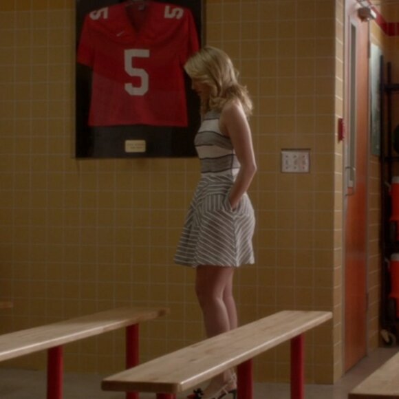 3.1 Phillip Lim Chevron Detail Full Skirt Dress ASO Quinn Fabray - Picture 15 of 15